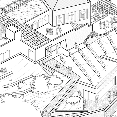 Vernacular Stone Wine-experiencecentre embedded into a Tuscany Heritage winery and vineyard Arcaded stone farmhouse renovation in Tuscany with biobased materials by Eclective Studio.